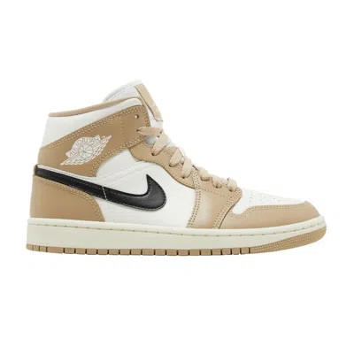 Pre-owned Air Jordan Wmns  1 Mid 'desert' In Tan