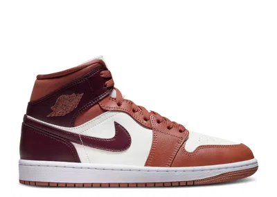 Air Jordan Wmns  1 Mid 'dusty Peach' In Orange