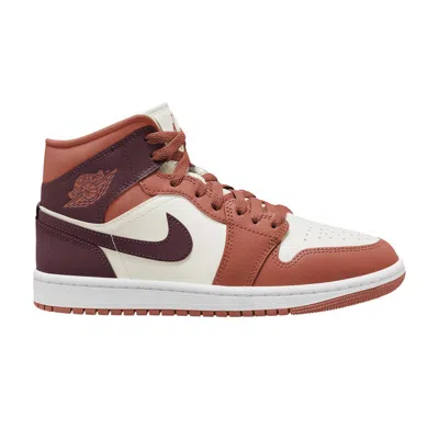 Pre-owned Air Jordan Wmns  1 Mid 'dusty Peach' In Orange