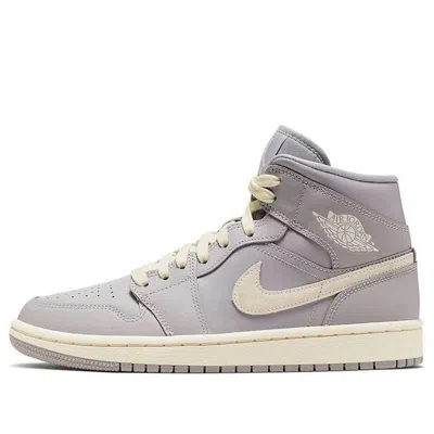 Air Jordan (wmns)  1 Mid 'grey Light Bone' In Gray