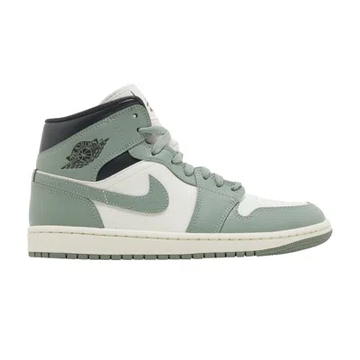 Pre-owned Air Jordan Wmns  1 Mid 'jade Smoke' In Green