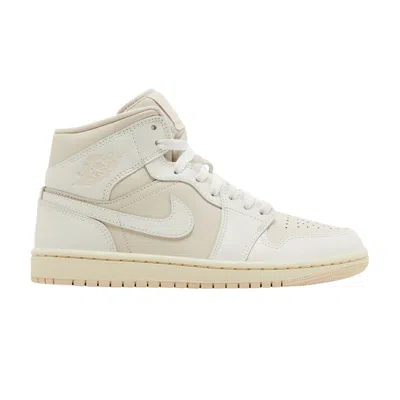 Pre-owned Air Jordan Wmns  1 Mid 'legend Light Brown' In Cream