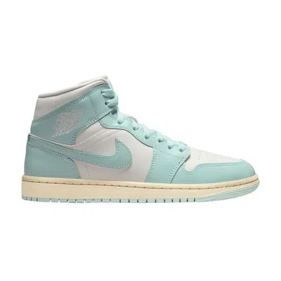 Pre-owned Air Jordan Wmns  1 Mid 'light Dew' In Blue
