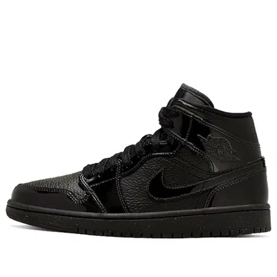 Air Jordan (wmns)  1 Mid Patent 'triple Black'