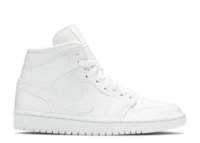 Air Jordan Wmns  1 Mid Patent 'triple White'