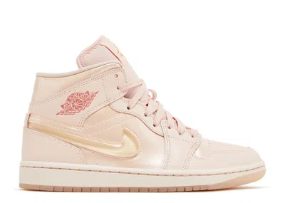 Air Jordan Wmns  1 Mid 'patent Valentine's Day' In Pink