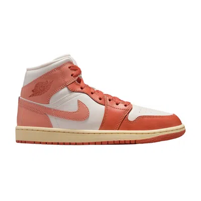 Pre-owned Air Jordan Wmns  1 Mid 'sail Madder Root' | Pink | Women's Size 9.5