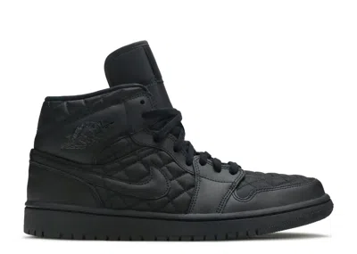 Air Jordan Wmns  1 Mid Se 'black Quilted'