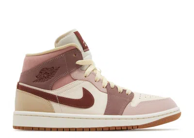 Air Jordan Wmns  1 Mid Se 'dark Pony Smoky Mauve' In Brown