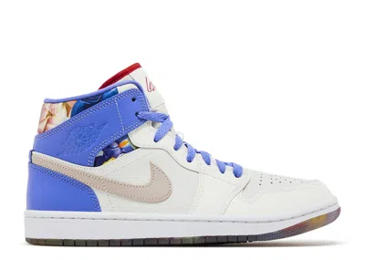 Air Jordan Wmns  1 Mid Se 'valentine's Day Bouquet' In White