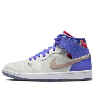 Air Jordan (wmns)  1 Mid Se 'valentine's Day Flowers' In Blue