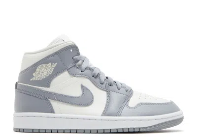 Air Jordan Wmns  1 Mid 'stealth' In Gray