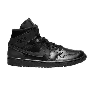 Pre-owned Air Jordan Wmns  1 Mid 'triple Black'