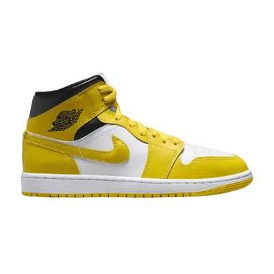 Pre-owned Air Jordan Wmns  1 Mid 'vivid Sulfur' In Yellow