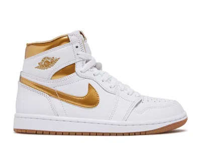 Air Jordan Wmns  1 Retro High Og 'metallic Gold' In White