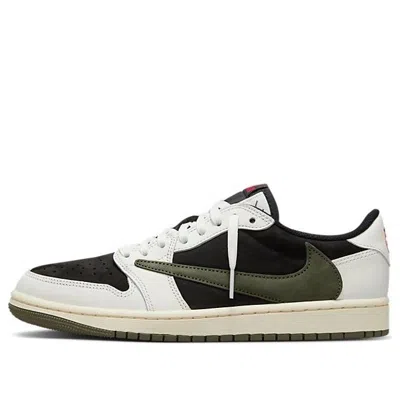 Air Jordan (wmns)  1 Retro Low Og Sp X Travis Scott 'medium Olive' In White