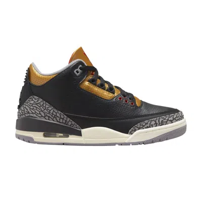 Pre-owned Air Jordan Wmns  3 Retro 'black Gold' Sample | Women's Size 11.5