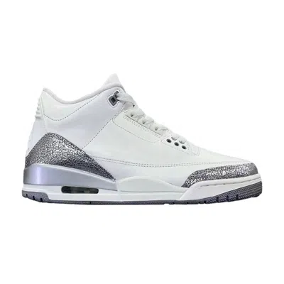 Pre-owned Air Jordan Wmns  3 Retro 'sail Metallic Silver' In Cream
