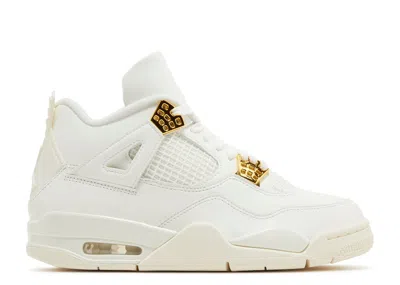 Air Jordan Wmns  4 Retro 'metallic Gold' In White