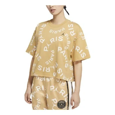 Air Jordan (wmns)  Boxy T-shirt 'gold' In Brown