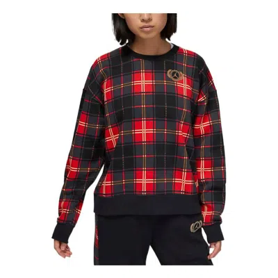 Air Jordan (wmns)  Brooklyn Fleece Crew 'red' In Pattern