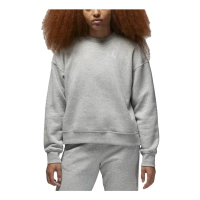 Air Jordan (wmns)  Brooklyn Fleece Crewneck Sweatshirt Asia Sizing 'dark Grey' In Gray