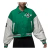 Air Jordan (wmns)  Brooklyn Therma-fit Varsity Jacket 'malachite Sail' In Green
