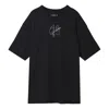 Air Jordan (wmns)  Essentials Solid Color Logo Alphabet Printing Round Neck Loose Short Sleeve Black