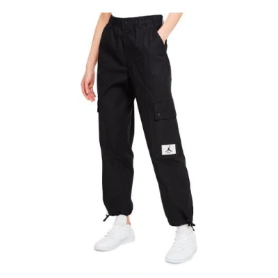 Air Jordan (wmns)  Essentials Utility Casual Sports Loose Pocket Bundle Feet Long Pants/trousers Blac In Black