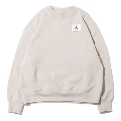 Air Jordan (wmns)  Fleece Crew Fleece Lined Round Neck Loose Pullover Hoodie 'light Mineral Grey'