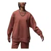 Air Jordan (wmns)  Flight Fleece Crew-neck Sweatshirt 'sky J Orange' In Burgundy