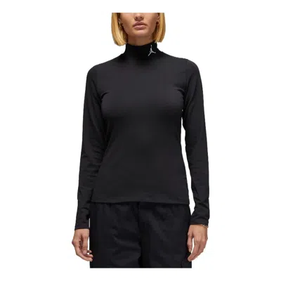 Air Jordan (wmns)  Flight Long Sleeve Mock Neck Top 'black'