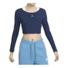 Air Jordan (wmns)  Flight Long-sleeve Top 'navy' In Blue
