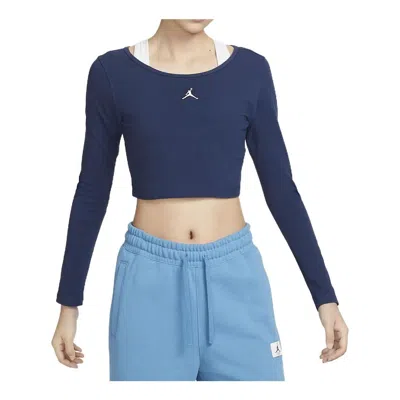 Air Jordan (wmns)  Flight Long-sleeve Top 'navy' In Blue
