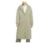 Air Jordan (wmns)  Flight Trench Coat 'matte Olive White' In Green