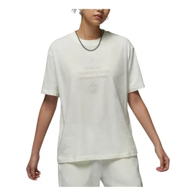 Air Jordan (wmns)  Paris Saint-germain T-shirt 'sail' In White