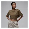 Air Jordan (wmns)  Sport Cropped T-shirt 'brown Kelp' In Green