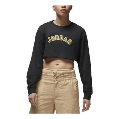 Air Jordan (wmns)  Super Crop Long-sleeve Graphic T-shirt 'black'