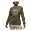 Air Jordan (wmns)  X Nike Long-sleeve Graphic T-shirt 'olivegreen' In Green