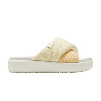 Pre-owned Air Jordan Wmns Jordan Sophia Slide 'celestial Gold' | Cream | Women's Size 9 In White