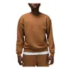 Air Jordan Wordmark Fleece Crew Sweat 'light British Tan' In Brown