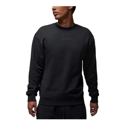 Air Jordan Wordmark Knitted Crew Neck Sweatshirt 'black'