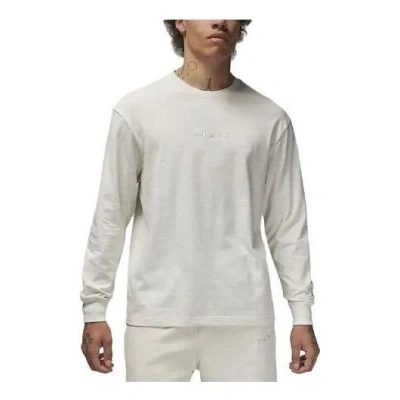 Air Jordan Wordmark Long-sleeve T-shirt 'white' In Neutral
