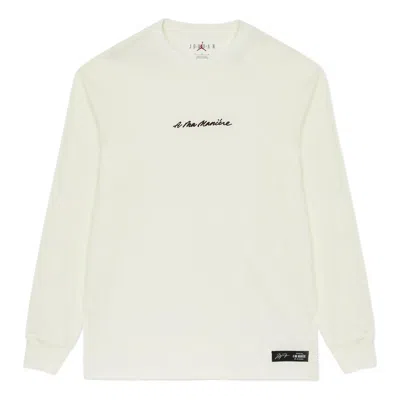 Air Jordan X A Ma Maniere Long Sleeves T-shirt Asia Sizing 'beige' In White
