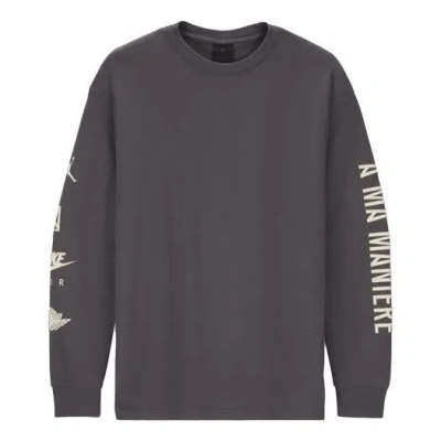 Air Jordan X A Ma Maniere Long Sleeves T-shirt Asia Sizing 'grey' In Gray