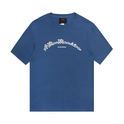 Pre-owned Air Jordan X A Ma Maniére Short-sleeve Tee 'blue'