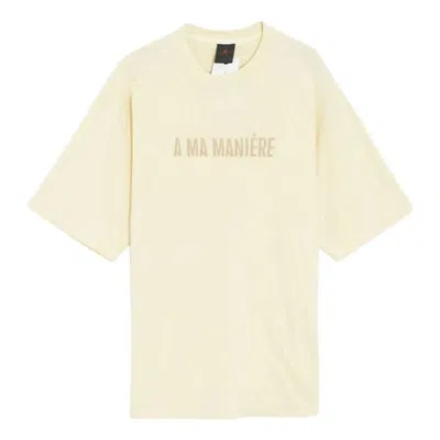 Air Jordan X A Ma Maniere T-shirt Asia Sizing 'coconut Milk' In Yellow