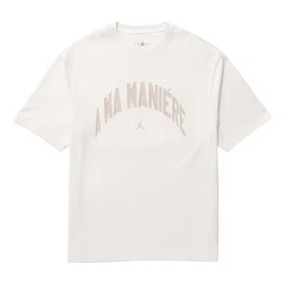 Air Jordan X A Ma Maniere T-shirt 'phantom' In White