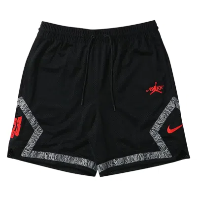 Pre-owned Air Jordan X Awake Ny Diamond Short 'black/university Red'