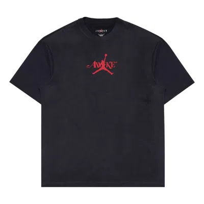 Air Jordan X Awake Ny Solid T-shirt 'black University Red'